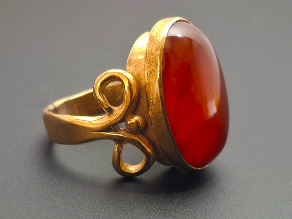 Carnelian Gold Ring