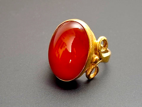 Carnelian Gold Ring