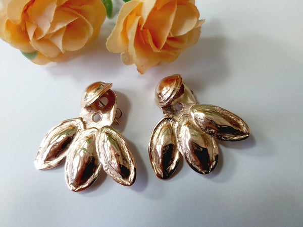 Rose Gold Ear Jacket Earrings