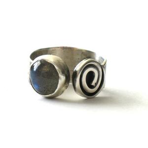 Labradorite Sterling Silver Open Ring.