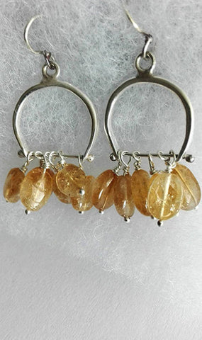 Sterling Silver Citrine Dangle Earring