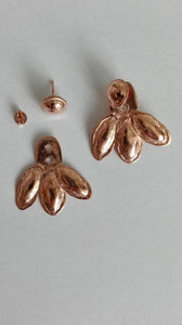 Rose Gold Botanical Ear Jacket Earrings