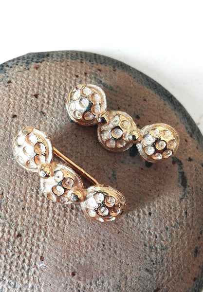 Gold Ear Climber Pin Earrings