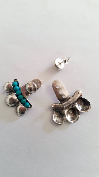 Turquoise Sterling Ear Cuffs