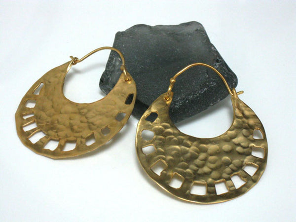 Bohemian Large Gold Hoop Earrings.