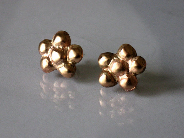 Gold Filled Small Flower Stud Earrings