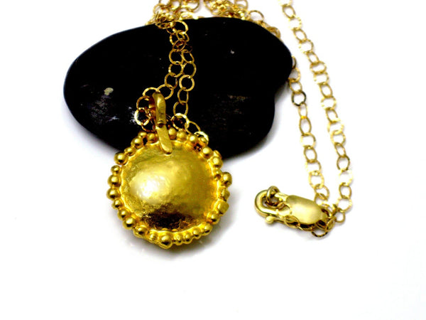 Gold Pearl Pendant Chain Necklace