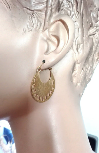 Bohemian Large Gold Hoop Earrings.