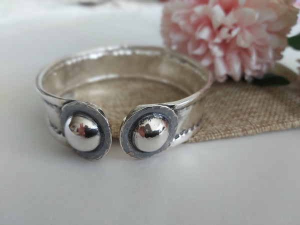 Bangle Cuff Silver, Chunky Bracelet, Solid Sterling Cuff, Oxidized Silver Bracelet, Sterling Cuff, Silver Jewelry, Jewellery Cuff