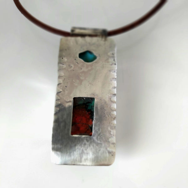 Sonora Sunrise and Sterling Pendant Necklace