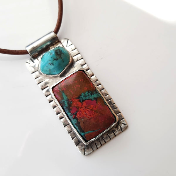 Sonora Sunrise and Sterling Pendant Necklace