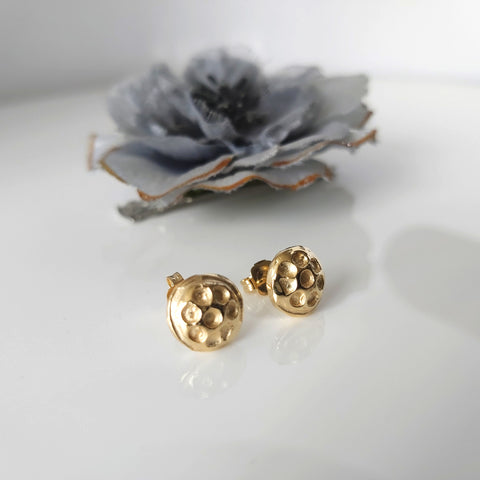 Small Textured Gold Studs