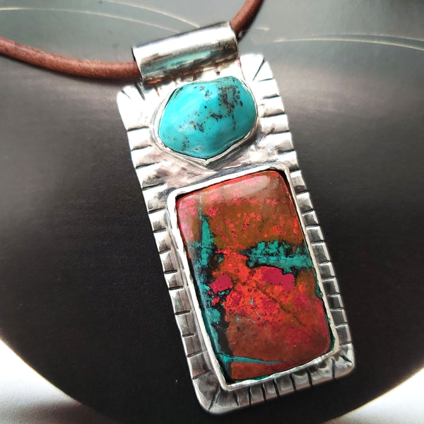 Sonora Sunrise and Sterling Pendant Necklace