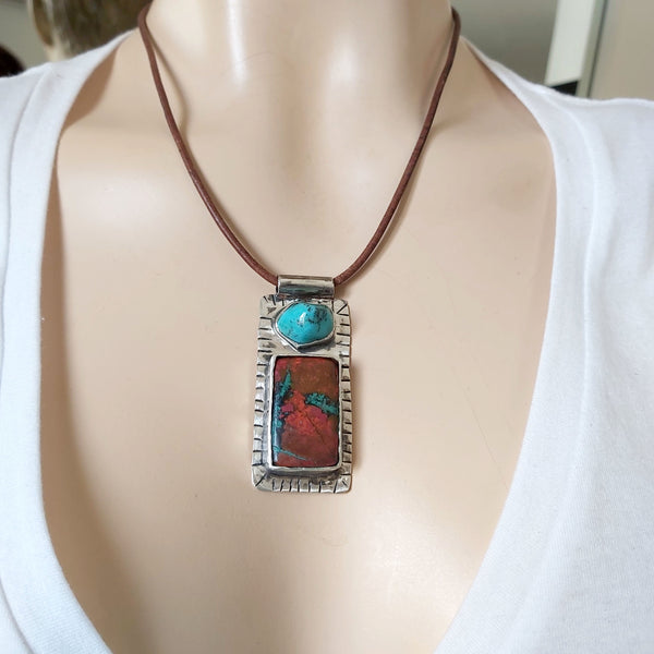 Sonorasunrise and Turquuoise necklace /riorita-jewelry