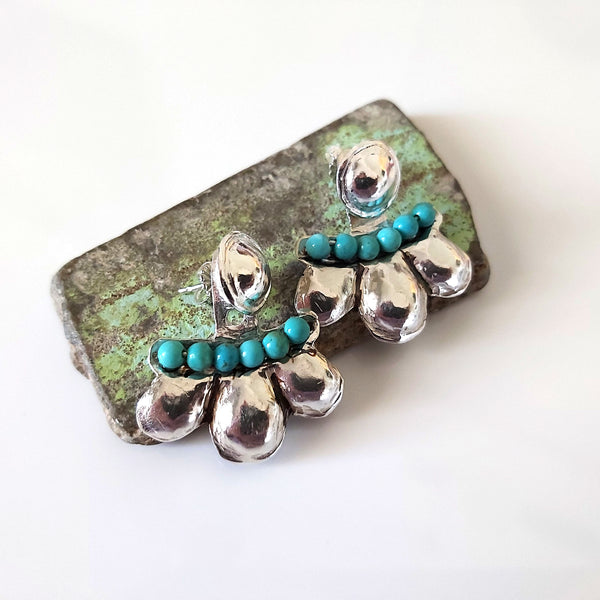 Turquoise Sterling Ear Cuffs