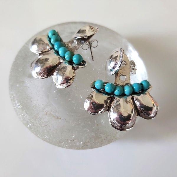 Turquoise Sterling Ear Cuffs